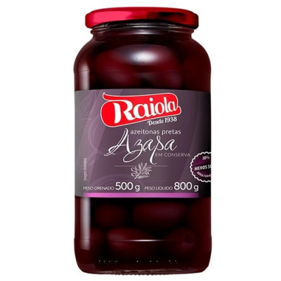 AZEITONA RAIOLA PRETA AZAPA 500G