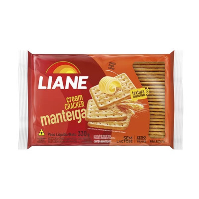 BISCOITO LIANE 330G CREAM CRACKER MANTEIGA