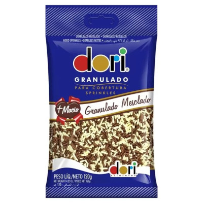 CONFEITO GRANULADO DORI 120GR CHOCOLATE MESCLADO