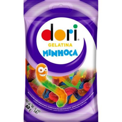 BALA GELATINA MINHOCA DORI 60GR