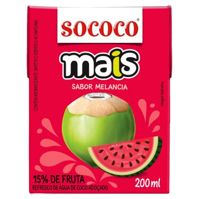 AGUA DE COCO SOCOCO 200ML MELANCIA