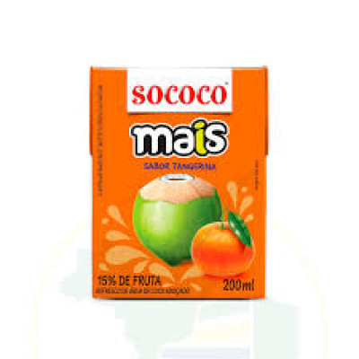 AGUA DE COCO SOCOCO MAIS TANGERINA 200ML