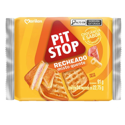 BISCOITO PIT STOP MARILAN RECHEADO MISTO QUENTE 91G