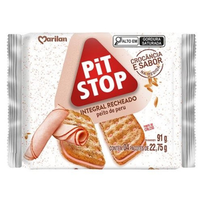 BISCOITO PIT STOP MARILAN RECHEADO PEITO DE PERU 91G