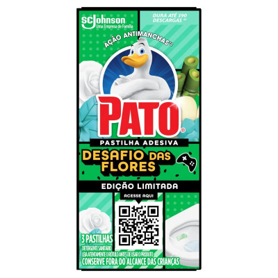 DETERGENTE PATO PASTILHA ADESIVA DESAFIO FLORES C3