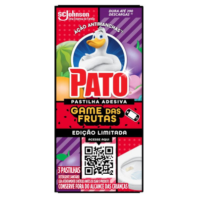 DETERGENTE PATO PASTILHA ADESIVA GAME FRUTAS C3