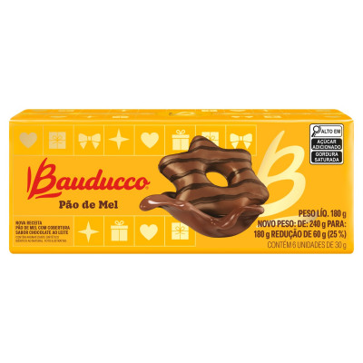 PAO DE MEL BAUDUCCO CHOCOLATE AO LEITE 180G