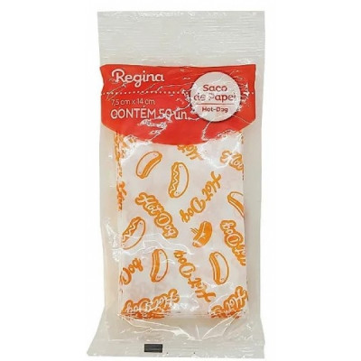 SACO PAPEL REGINA HOT DOG TAM P C50 UN