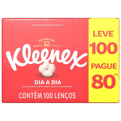 LENCO PAPEL KLEENEX FOLHA DUPLA L100 P80