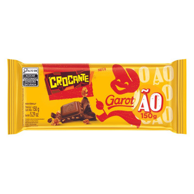 CHOCOLATE GAROTAO AO LEITE CROCANTE 150G
