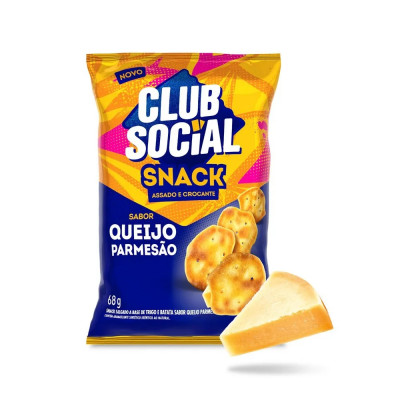 BISCOITO SNACK CLUB SOCIAL 68G QUEIJO PARMESAO