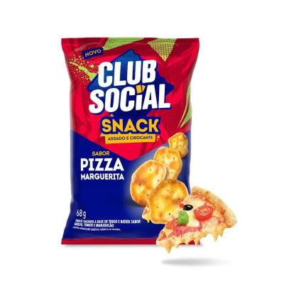 BISCOITO SNACK CLUB SOCIAL 68G PIZZA MARQUERITA