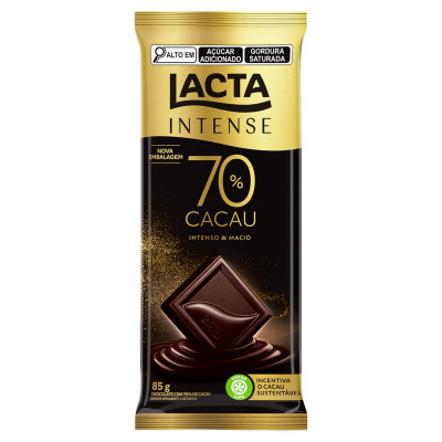 CHOCOLATE LACTA 70 CACAU 85G INTENSE ORIGINAL