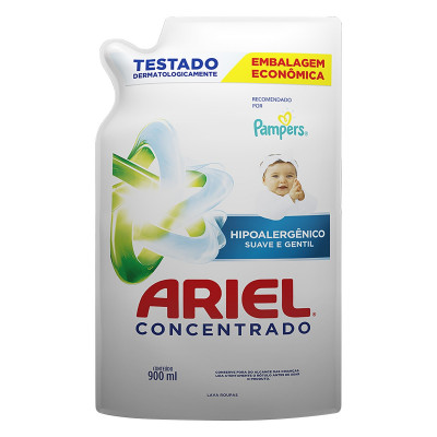 LAVA ROUPAS ARIEL LIQUIDO CONCENTRADO SENSITIVE/GENT900ML