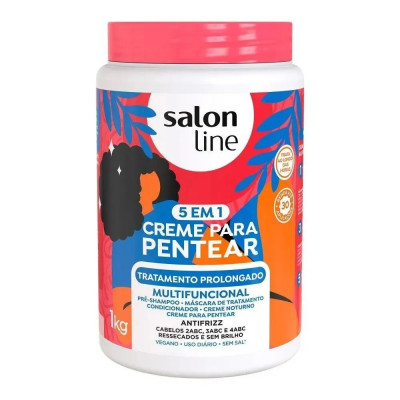 CREME PARA PENTEAR SALON LINE 1KG 5 EM 1 TRATAMENTO PROLONGAD