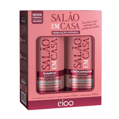 KIT EICO SHAMPOO+CONDICIONADOR SALAO CASA HIDRATAÇÃO 450ML