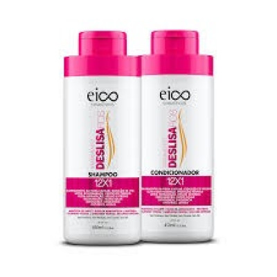 KIT EICO SHAMPOO+CONDICIONADOR DESLISA FIOS 850ML