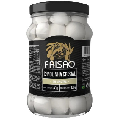 CEBOLINHA CRISTAL EM CONSERVA FAISAO 100G VIDRO