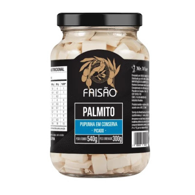 PALMITO PUPUNHA FAISAO 300G PICADO EM CONSERVA