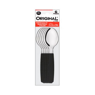 COLHER MESA ORIGINAL LINE COM 6 PRETO