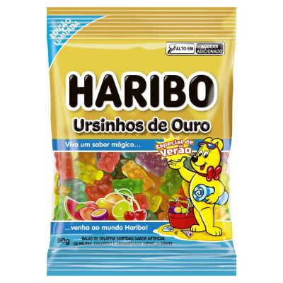 BALA GEL URSINHOS OURO HARIBO 80GR