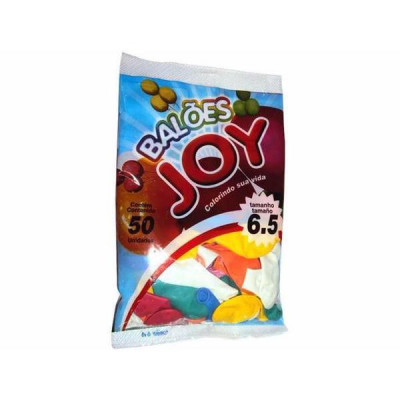 BALOES SORTIDOS JOY 6.5 COM 50UNI PANCADA