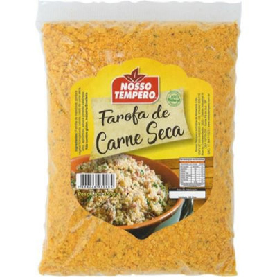FAROFA NOSSO TEMPERO PRONTA CARNE SECA 250G