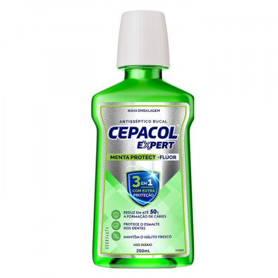 ANTISEPTICO BUCAL CEPACOL 250ML MENTA/FLUOR