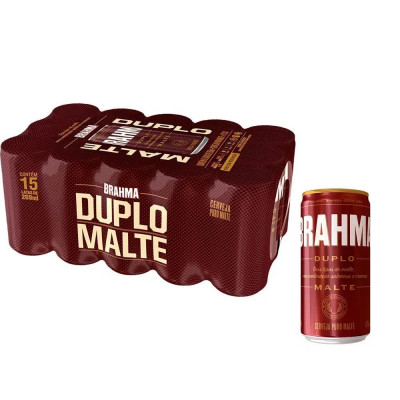 CERVEJA BRAHMA DUPLO MALTE CX15 269ML