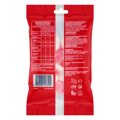 BALA GELATINA ARCOR 70G 7BELO MORANGO CREME