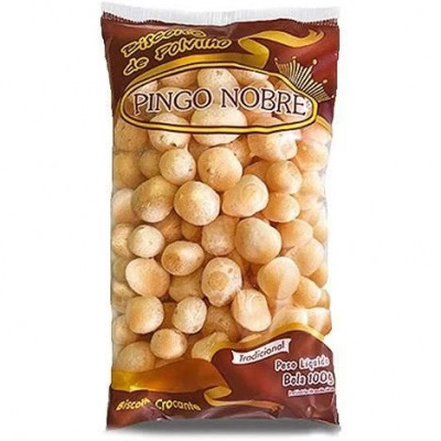 BISCOITO POLVILHO PINGO NOBRE SALGADO BOLA 140 G