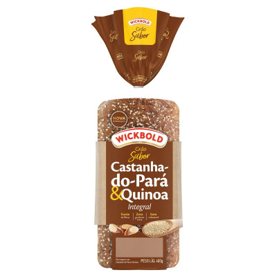 PÃO GRÃO SABOR WICKBOLD CASTANHA E QUINOA 350G