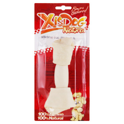 PRODUTO MASTIGÁVEL DE RASPA BOVINA PARA CÃES ADULTOS FORMATO OSSO XISDOG 65 G