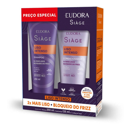 SHAMPOO SIAGE LISO INTENSO 250ML+CONDICIONADOR 125ML