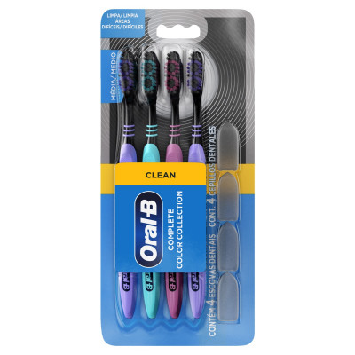 ESCOVA DENTE ORAL B COLOR COLLECTION COM 4 UN
