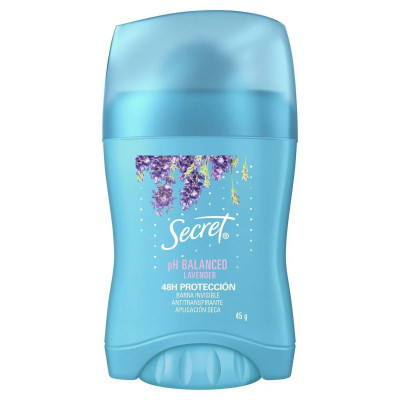 DESODORANTE SECRET ROLLON BARRA 45G LAVANDER