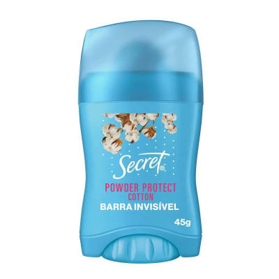 DESODORANTE SECRET ROLLON BARRA 45G POWD COTTON