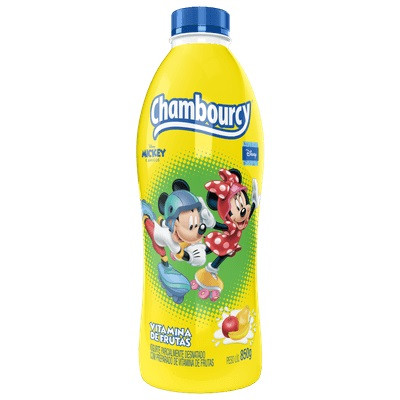 IOGURTE CHAMBOURCY LIQUIDO DISNEY VITAMINA DE FRUTAS GARRAFA 850GR
