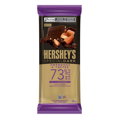 CHOCOLATE BARRA DARK 73% AMEND T 80G HERSHEYS