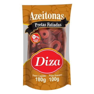 AZEITONA PRETA DIZA FATIADA 100G