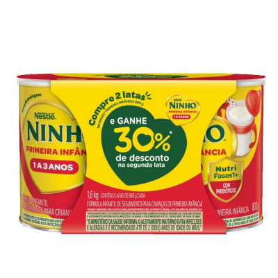 NINHO PREBIO 1 800 G PACK 2 LATA