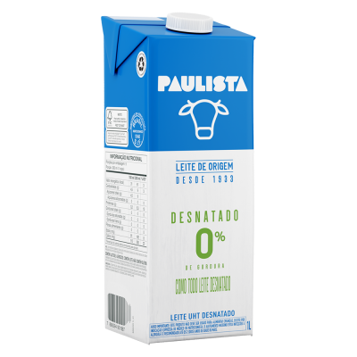 LEITE PAULISTA DESNATADO CAIXA 1L