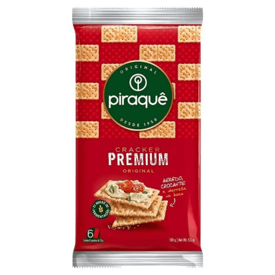 BISCOITO PIRAQUE PREMIUM 150G CREAM CRACKER