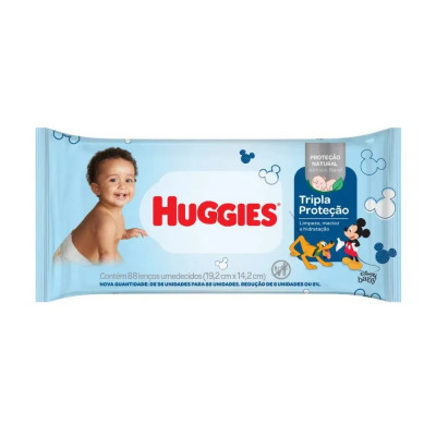TOALHA UMEDECIDO COM 88 HUGGIES TRIPLA PROT