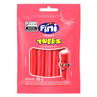 GOMA TUBES MORANGO 35G FINI