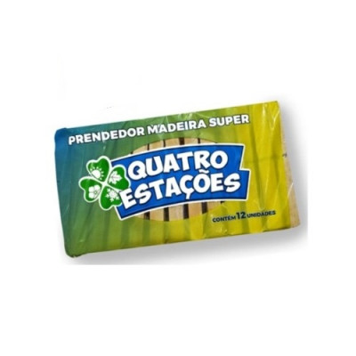 PRENDEDOR MADEIRA QUATRO ESTACOES COM 12UNIDADES