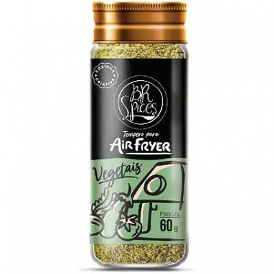 TEMPERO BR SPICES PARA AIR FRYER VEGETAIS VIDRO 60GR