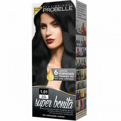 TINTA CAPILAR PROBELLE PRETO CARVAO 1.01