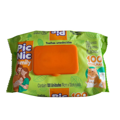 TOALHA UMEDECIDA PIC NIC COM 100
