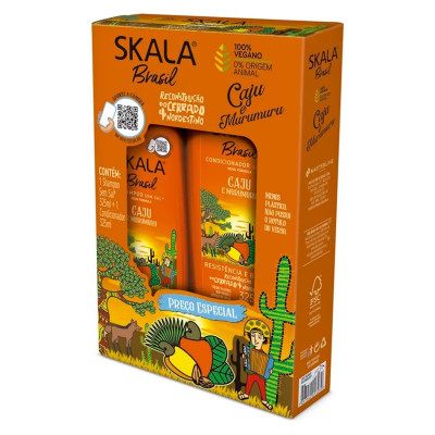 KIT SHAMPOO CONDICIONADOR SKALA BRASIL CAJU E MURUMURU 325ML